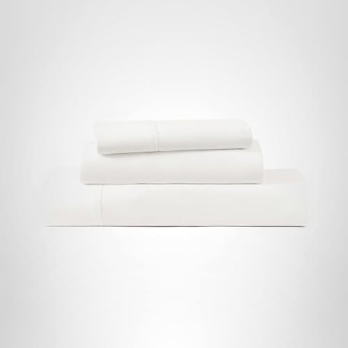 UGG Hedi Twin XL Sheet Set 3-Piece Luxury Cooling Sheets Deep Pockets Premium Bedding with 1 Pillow Sham Hypoallergenic Machine Washable Soft Lightweight Bed Set for Dorm or Kids Bed, Twin XL, White UGG