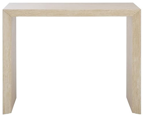 SAFAVIEH Home Collection - Woodrow Faux Travertine Console Table, Minimalist Modern Entryway Accent (CNS7005B) SAFAVIEH