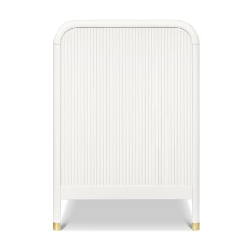 Namesake Brimsley Tambour 3-in-1 Convertible Crib in Warm White, GREENGUARD Gold Certified NAMESAKE
