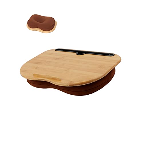 SUMISKY Lap Desk-Portable Laptop Table with Cushion Bamboo Platform Phone Holder SUMISKY