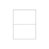 PrintWorks Half Sheet Perforated Paper, 8.5 x 11, 20 lb, 2500 Sheets, White (04116C) PrintWorks