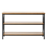 VEVOR Narrow Console Table, 55 Inch Entryway Table, 3-Tier Long Hallway Table, Sofa Table with Metal Frame, Console Tables for Entryway, Hallway, Living Room & Bedroom VEVOR