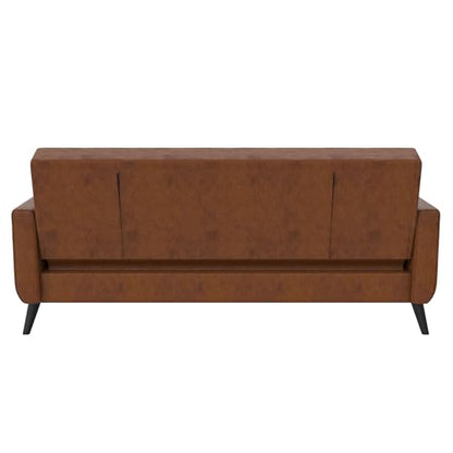 DHP Parker Futon with Storage, Camel Faux Leather