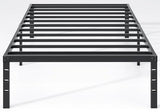 NEW JETO Metal Bed Frame,Twin Size Bed Frame with Storage Space,Heavy Duty Sturdy Mattress Foundation,Easy Assembly,No Box Spring Needed, Black,18 Inch,Twin NEW JETO