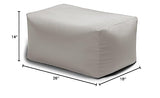Jaxx Leon Outdoor Bean Bag Ottoman, White Jaxx