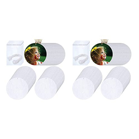 Ruitutedianzi 200 Pieces Sublimation Air Freshener Blanks DIY Air Freshener Scented Blank Car Pressed Felt for DIY Heat Press-Round Ruitutedianzi