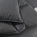Airluck Feather Down Comforter Twin Size,Ink Gray All Season Duvet Insert,Luxurious Hotel Bedding Comforters with 100% Skin-Friendly Cotton Cover,Fluffy Medium Warmth with Corner Tabs(68x90 Inch) Airluck