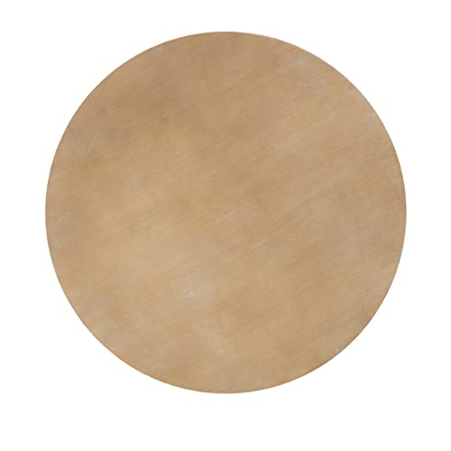 Linon Table, Light Natural Brown, 42 x 42 x 30 - WoodArtSupply