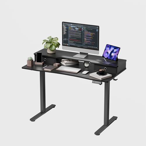 Realbear L Shape Electric Height Adjustable Standing Desk (Black) Realbear
