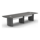 UrbanPro Modern Wood 12' Conference Table in Gray Steel Laminate UrbanPro