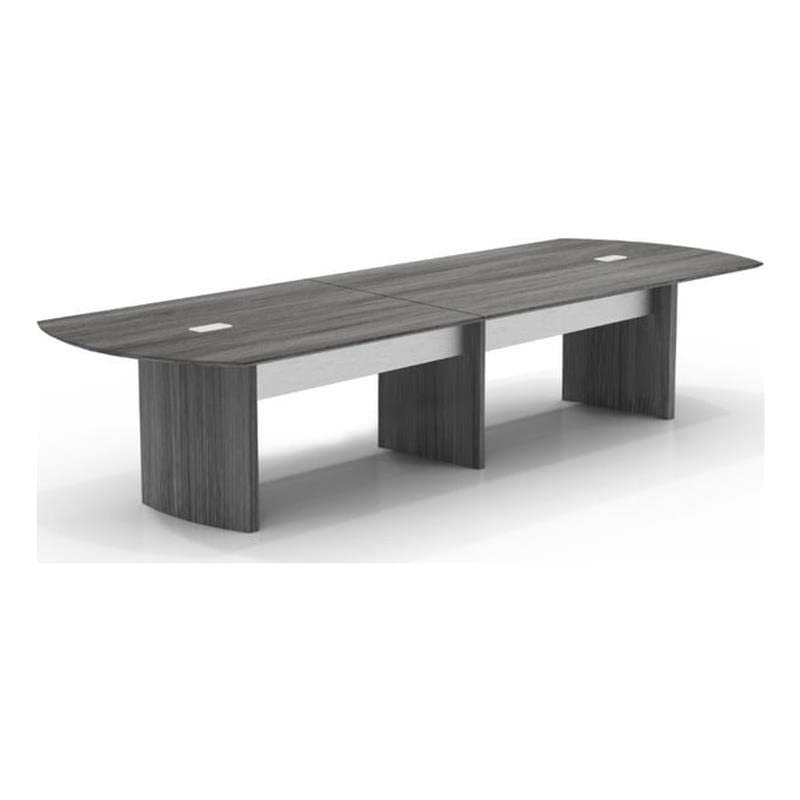 UrbanPro Modern Wood 12' Conference Table in Gray Steel Laminate - WoodArtSupply