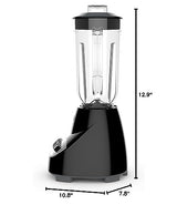 BLACK+DECKER 10-Speed Countertop Blender, BL2010BP, 6-Cup Plastic Jar, Dishwasher-Safe, Stainless Steel, Suction Feet BLACK+DECKER