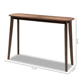 Baxton Studio Wendy Mid-Century Modern Walnut Finished Wood Console Table Baxton Studio