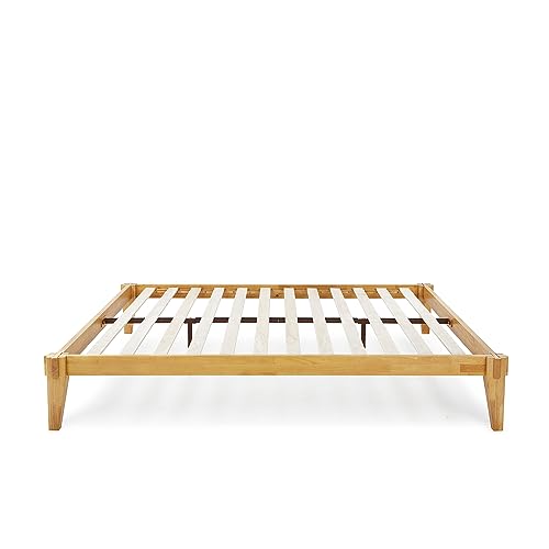Bme Chalipa 14” King Platform Bed Frame - Modern Wood Design with Slat Support and Ample Storage Bme