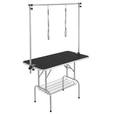 VEVOR Pet Grooming Table, 46 Inch Grooming Station with 2 Height Adjustable Arms, 330LBS Static Load Capacity, Foldable Dog Groom Station with No-Sit Haunch Holder with Loop, for Medium/Small Dogs VEVOR