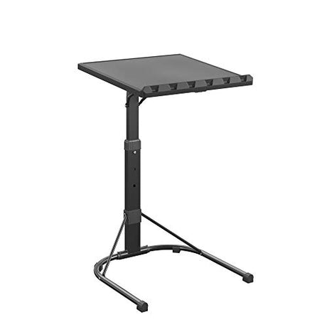 CoscoProducts Multi-Functional Personal Activity Table, Adjustable Height, Portable Workspace, for Snacking & Homework, Compact Fold, Space Saving, Black Cosco