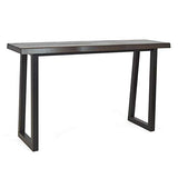 Jennings Solid Wood Live Edge Sofa Bar Table in Cherry and Ebony Finish Steve Silver