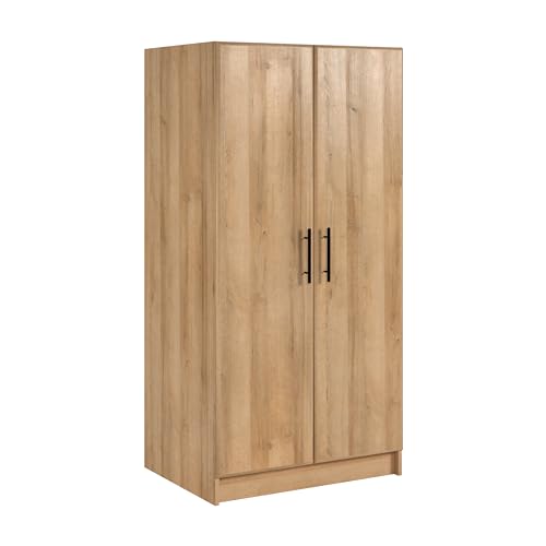 Prepac Elite 32 inch Storage Cabinet, 16" D x 32" W x 65" H, Oak