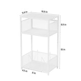 Aduanbang 3 Tier End Table,Record Player Stand with Storage Up to 100 Albums,Turntable Stand for Vinyl,White Records Shelf for Living Room Bedroom Aduanbang