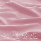 NookZuzu 3 Piece Toddler Sheet Set,Pink Basics Bed Sheet Set for Toddler,Microfiber 3-Piece Sheet Set Soft Breathable Crib Bedding Set for Kids,Includes Flat Sheet, Fitted Sheet, Pillowcase NookZuzu