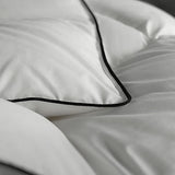 Feather Down Fiber Comforter Queen Size,Premium Ultra-Soft Breathable Comforter High Fill Power White Duvet Insert,All Season Hotel Luxury Bedding Comforters 8 Corner & Center Loops,Baffle Box Design HYVIF