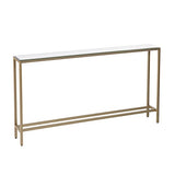 SEI Furniture Darrin Narrow Mirrored Top Console Table, 56", Metallic Gold SEI Furniture