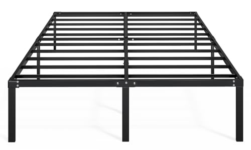 LEVELEVE Full Bed Frame Heavy Duty 14 Inch, Sturdy Metal Platform with Strong Bearing & Under Bed Storage, No Box Spring Needed, Easy Assembly, No Shake LEVELEVE