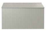 Arrow Shed Elite 10' x 12' Tall Outdoor Steel Storage Shed with High Gable and Lockable Doors Storage Building, Cool Grey Arrow