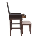 Linon Angela Walnut Vanity Set,30" x 36" x 18" Linon