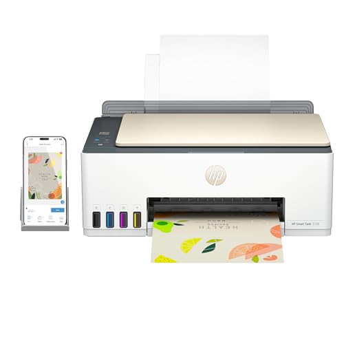 HP Smart Tank 5103 Wireless All-in-One Ink Tank Printer with 2 Years of Ink and 100sheets of Photo Paper Included, Print, scan, Copy, Best-for-Home, Refillable Ink Tank(5D1B2A) HP