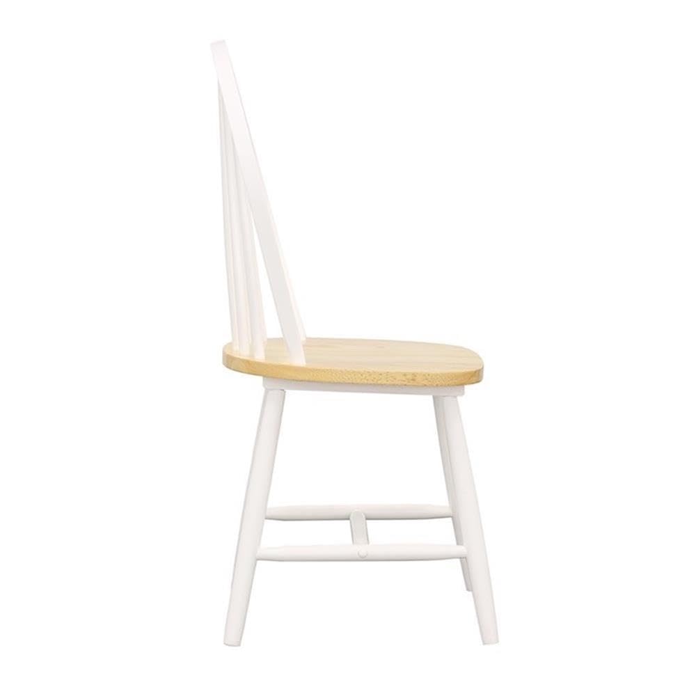 COASTER Hesperia Windsor Dining Side Chairs Natural Brown and White (Set of 4) Coaster Home Furnishings