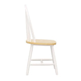 COASTER Hesperia Windsor Dining Side Chairs Natural Brown and White (Set of 4) Coaster Home Furnishings