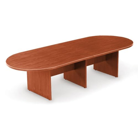 NBF 10L Conference Tables with Eight Seats - Laminate Conference Room Tables - Durable Office Meeting Table - Training Tables for Brainstorming Collaboration Sessions (48"D x 120"W x 29.5"H, Mahogany) nbf signature series
