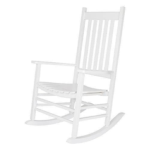 Shine Company Vermont Porch Rocker – White - WoodArtSupply