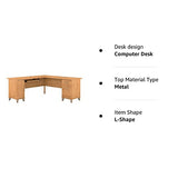 Bush Furniture Somerset 72W L Shaped Desk with Storage in Maple Cross, 72-inch Large Corner Computer Table for Home Office Workspace Bush Business Furniture