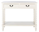 Safavieh Home Collection Athena Distressed White 2-Drawer Console Table SAFAVIEH