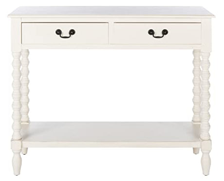 Safavieh Home Collection Athena Distressed White 2-Drawer Console Table SAFAVIEH