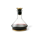 RBT Decanter with Wood Coaster and Micro-Perforated Aerator,Clear RBT