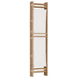 Generic Folding 3-Panel Room Divider 47.2" Bamboo and Canvas8KG Generic