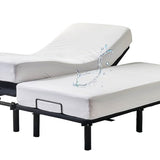 Kingnex Waterproof Split King Mattress Protector for Adjustable Beds Soft Cooling Bamboo Viscose Jersey Fitted Matress Cover Kingnex