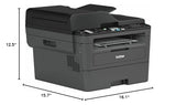 Brother MFC L26 Series All-in-One Laser Monochrome Printer, Print, Copy, Scan, Fax - 26 ppm, 2400 x 600 dpi, 250 Sheets, Wireless, Mobile Printing, Auto 2-Sided Printing, with MTC Printer Cable Brother