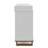 Storkcraft Modern Nursery Changing Table Dresser Combo (White & Vintage Driftwood) – GREENGUARD Gold Certified, Dresser for Nursery, Changing Table with Drawers, Removable Changing Table Topper Storkcraft