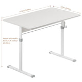 YOXIER Manual Standing Desk, 39.37 x 23.62 inch Sit and Stand Desk, Computer Desk Adjustable Height, Heavy Duty Game Desk, Hand Crank Standing Desk, Hand Lifting Computer Desk, Manual Stand Up Desk YOXIER