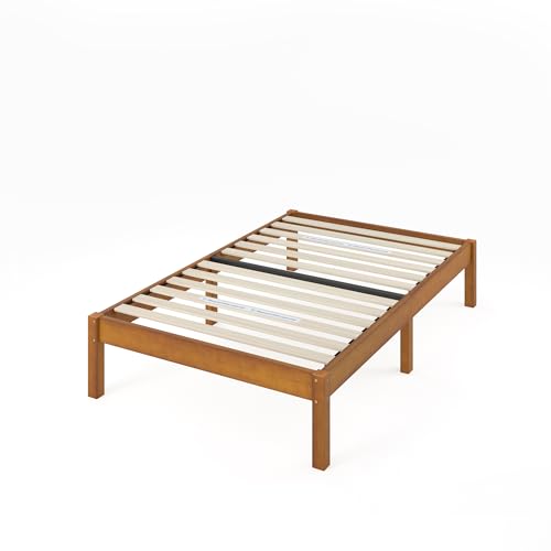 Zinus Ellie 14 Inch Sustainable Bamboo Platform Bed Frame with Wood Slat Support – Twin Size, No Box Spring Needed - WoodArtSupply