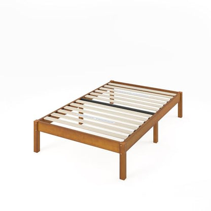 Zinus Ellie 14 Inch Sustainable Bamboo Platform Bed Frame with Wood Slat Support – Twin Size, No Box Spring Needed - WoodArtSupply