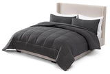 UGG Leonora Comforter Set with 2 Pillow Shams Lightweight Down Alternative Blanket Reversible Cozy Warm All Season Washable and Hypoallergenic Bedding Set, King, Charcoal Grey UGG