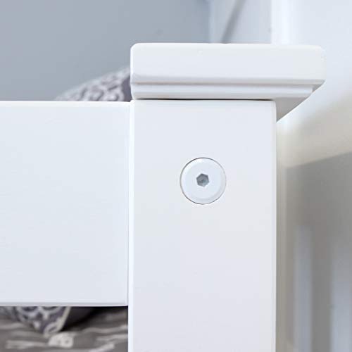 Max & Lily Twin Bunk Bed with Staircase and Storage Drawers, Underbed, White Max & Lily