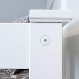 Max & Lily Twin Bunk Bed with Staircase and Storage Drawers, Underbed, White Max & Lily