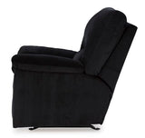 Signature Design by Ashley SimpleJoy Casual Rocker Recliner with Pillow-Top Armrest, Black