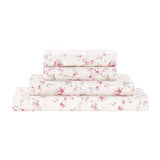 Modern Threads 4-Piece Ultra Soft Microfiber Bed Sheets Set, Wrinkle Free Sheets with Deep Pockets Fitted Sheet, Flat Sheet & Pillowcases, Lightweight Breathable Bedding, Floral Rose, Queen Modern Threads